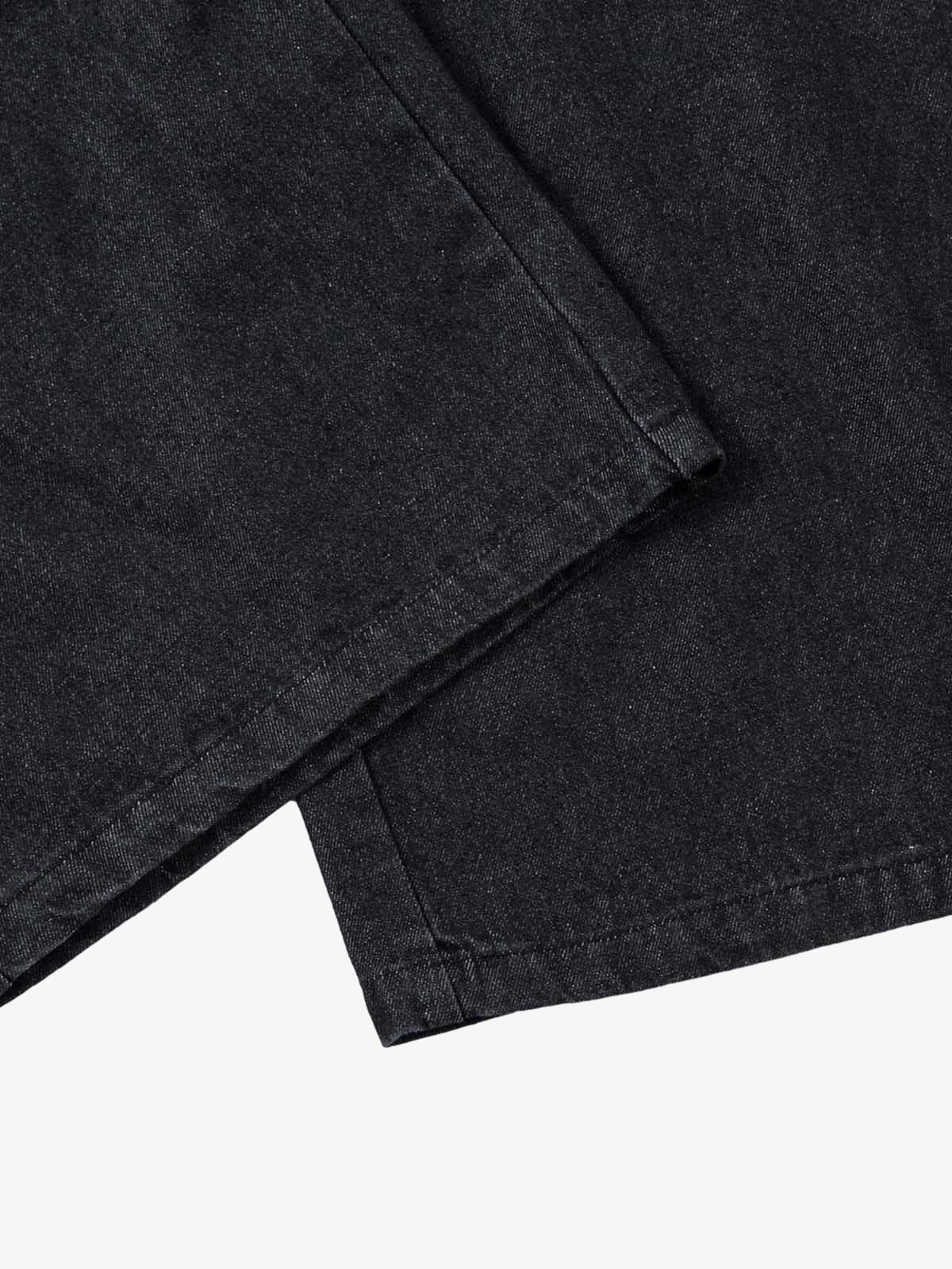 Black wide leg jeans – hem close-up | XoKool