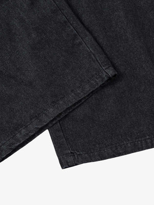 Black wide leg jeans – hem close-up | XoKool