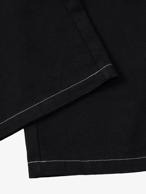 Flame embroidered jeans – hem close-up | XoKool