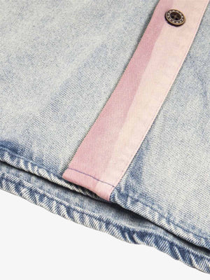 Embroidered Patch Denim Shirt - thumbnail 9