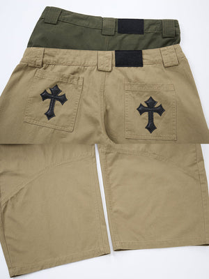 Ballonhose – Gesäßtaschen mit Kreuz-Patches im Detail | XoKool