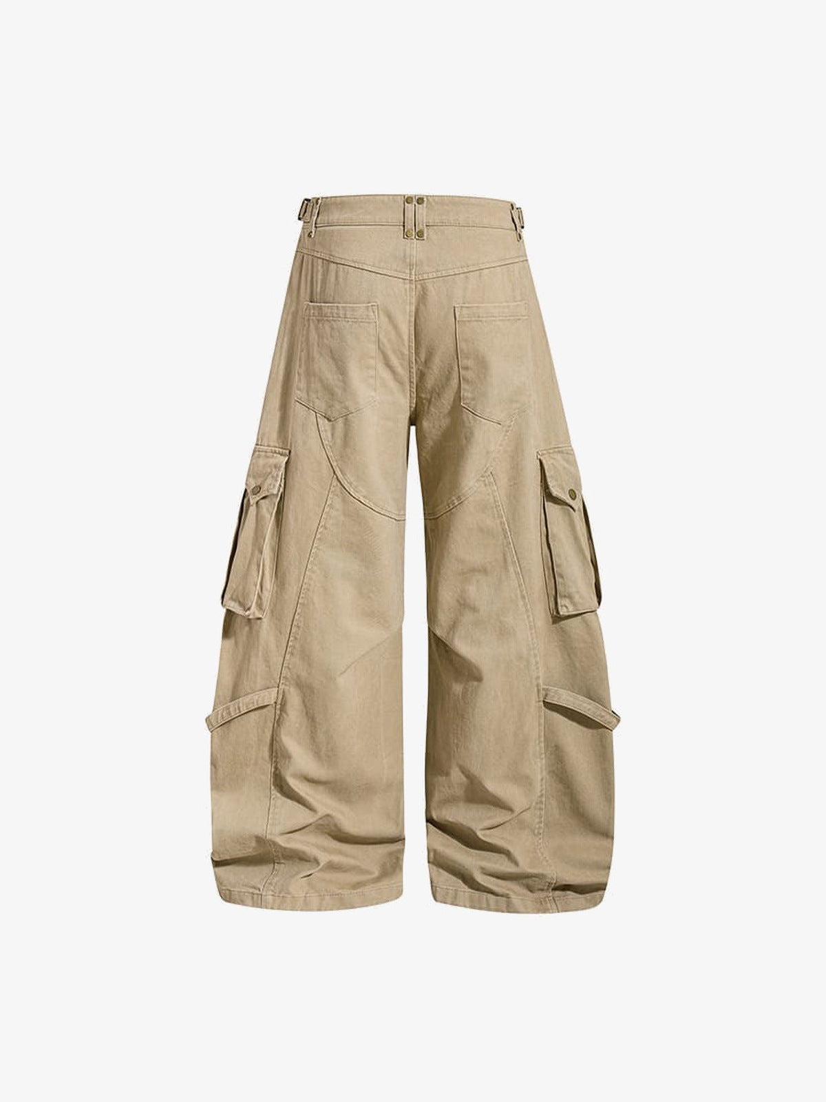 Khaki cargo pants – Khaki, back view | XoKool