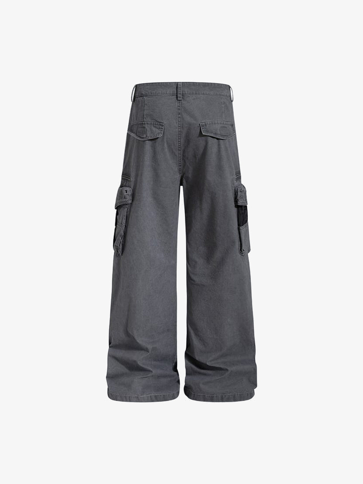 Wide Leg Cargohose – Anthrazit, flach von hinten | XoKool