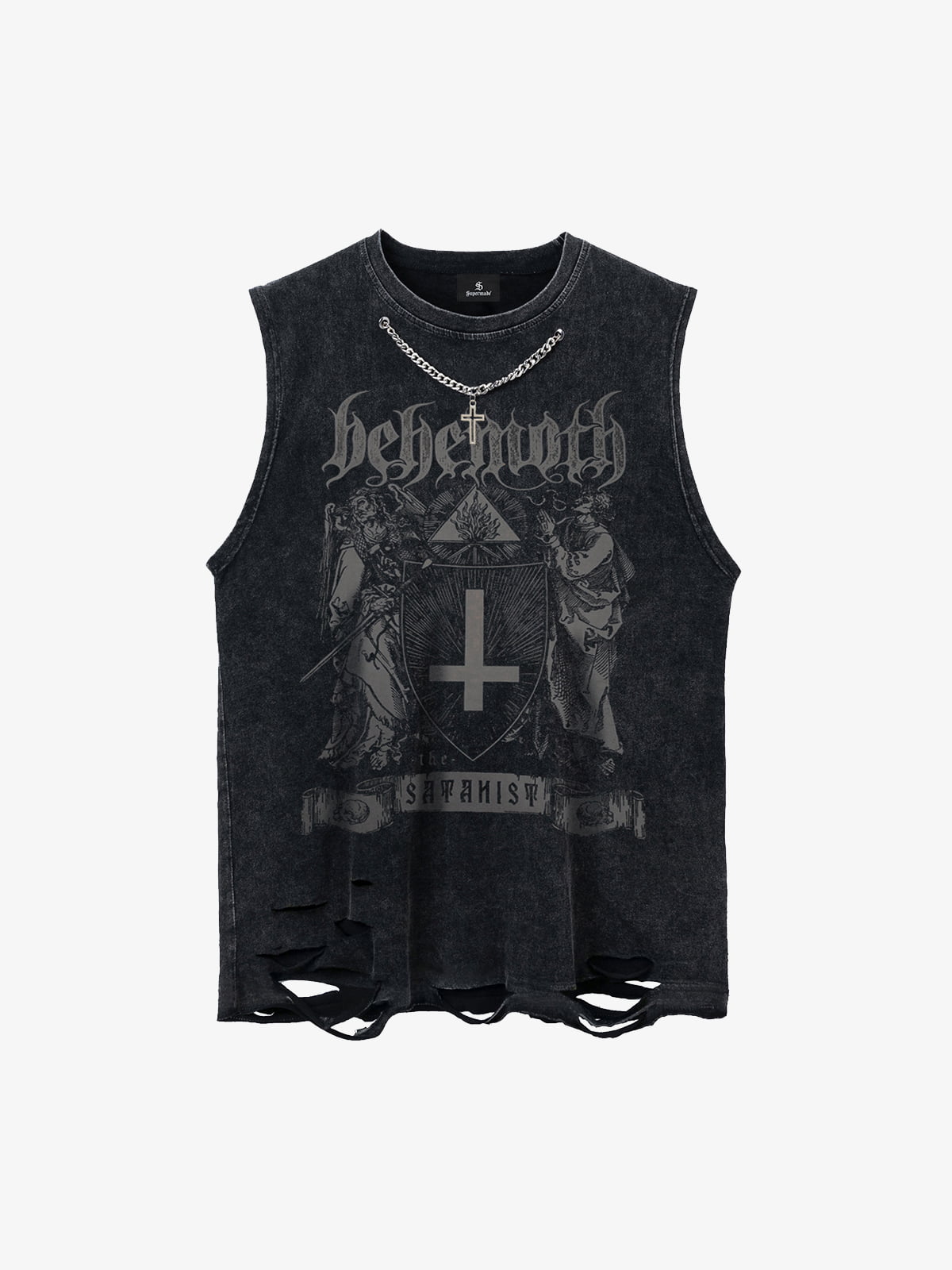 High Street Ripped Retro Hip-hop Vest