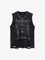 High Street Ripped Retro Hip-hop Vest
