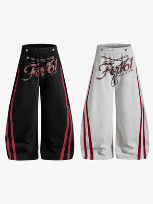 Lace-up sweatpants – Black and Grey, side by side | XoKool