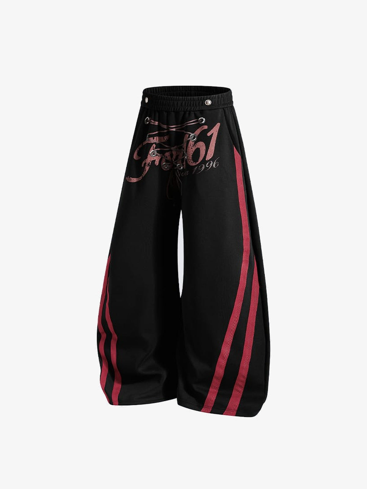 Lace-up sweatpants – Black, side view | XoKool