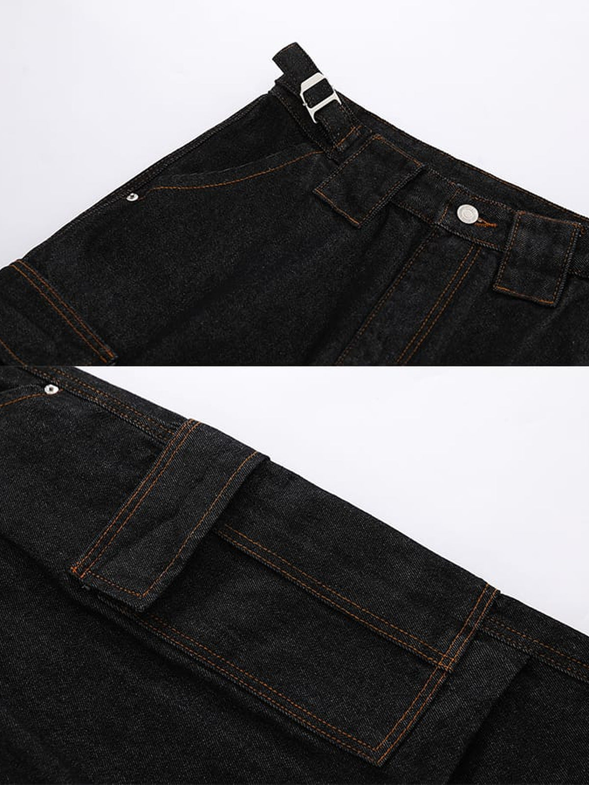 Layered Jorts – Nahaufnahme von Bund und Cargotasche | XoKool