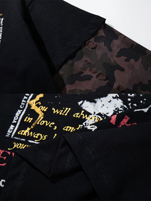 Camo Layered Longsleeve – Ärmel-Schriftzug und Print-Detail aus der Nähe | XoKool
