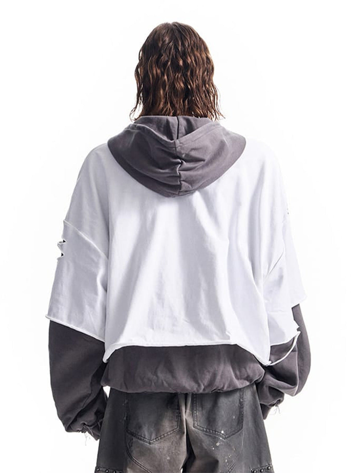 Layered hoodie – on model, back | XoKool
