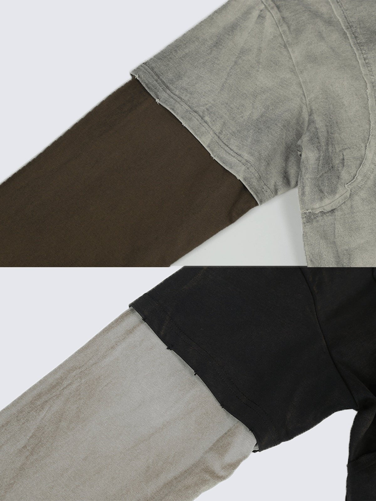 Varsity layered long sleeve – layered sleeve close-ups | XoKool