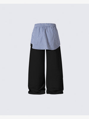 Layered sweatpants – Black, back view | XoKool