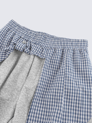 Layered sweatpants – Grey, waist close-up | XoKool