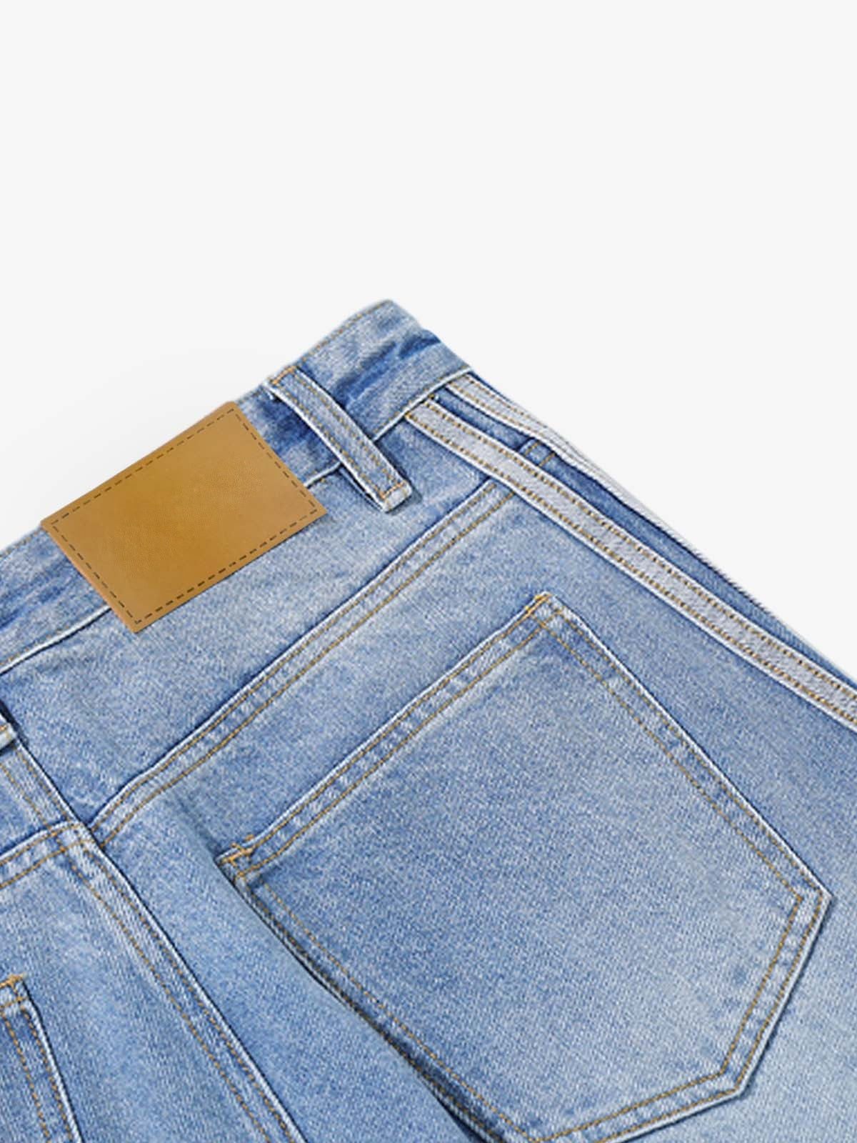 Side stripe jeans – back patch close-up | XoKool