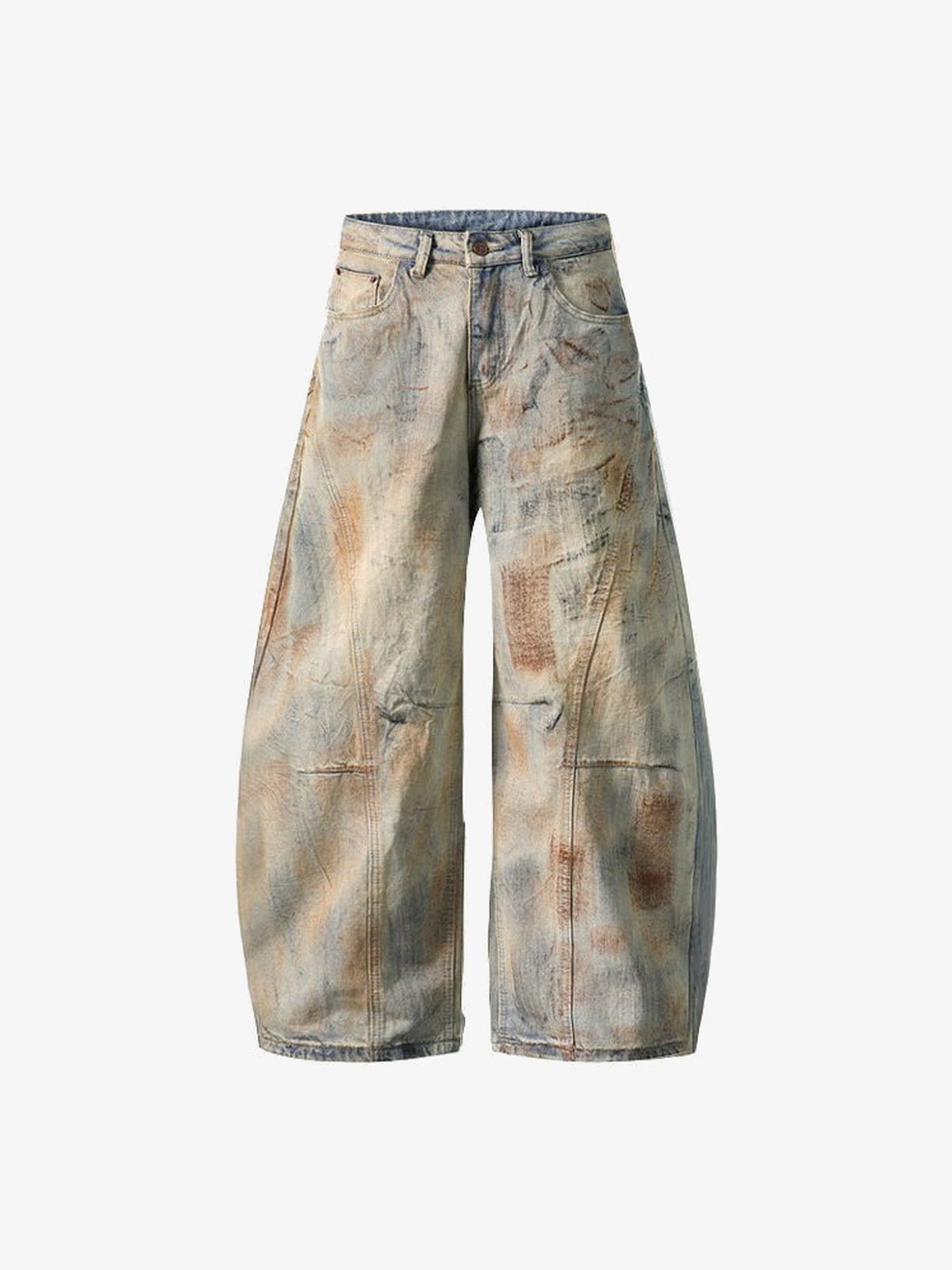 Horseshoe Jeans im Light Dirty Wash mit Bogennähten – Vorderseite flach | XoKool