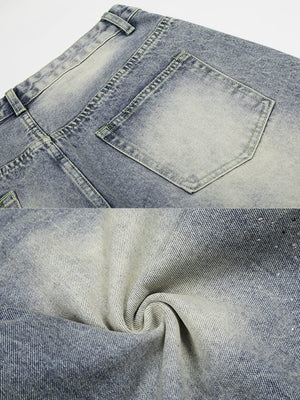 Jorts mit Strasssteinen – Detailansicht von Gesäßtasche und Stoff | XoKool