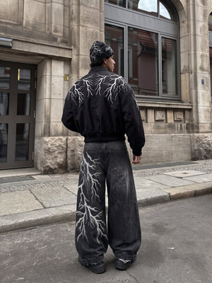 Lightning cropped bomber – street photo, back | XoKool