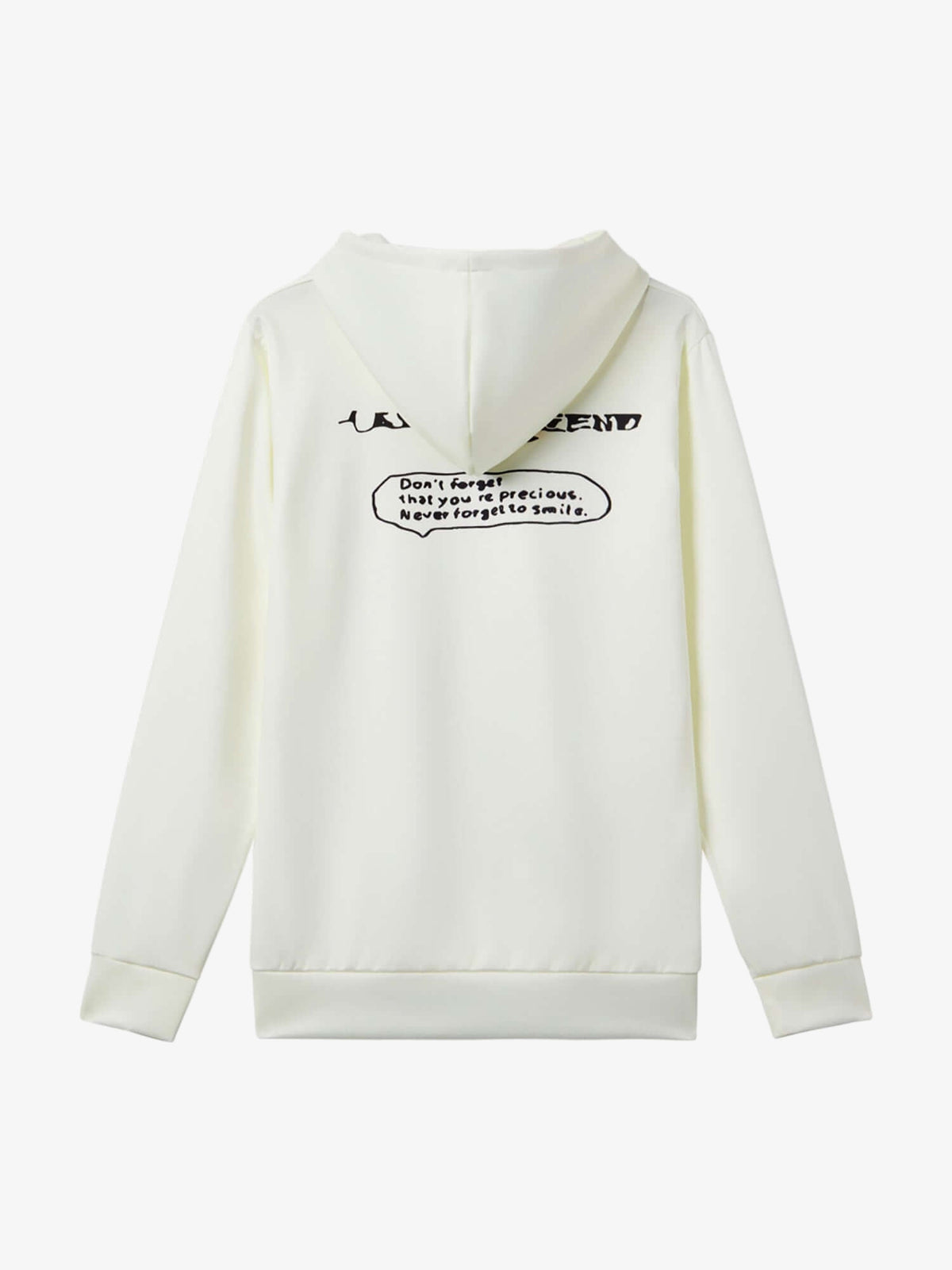 Cartoon Hoodie – Creme, Rückansicht | XoKool
