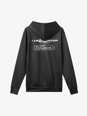 Cartoon Hoodie – Schwarz, Rückansicht | XoKool
