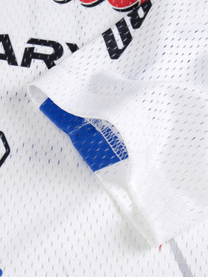 Motocross jersey – White, mesh sleeve hem close-up | XoKool