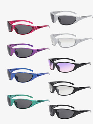 Metallic Wrap Sport-Sonnenbrille mit belüfteten Bügeln – alle Farben | XoKool