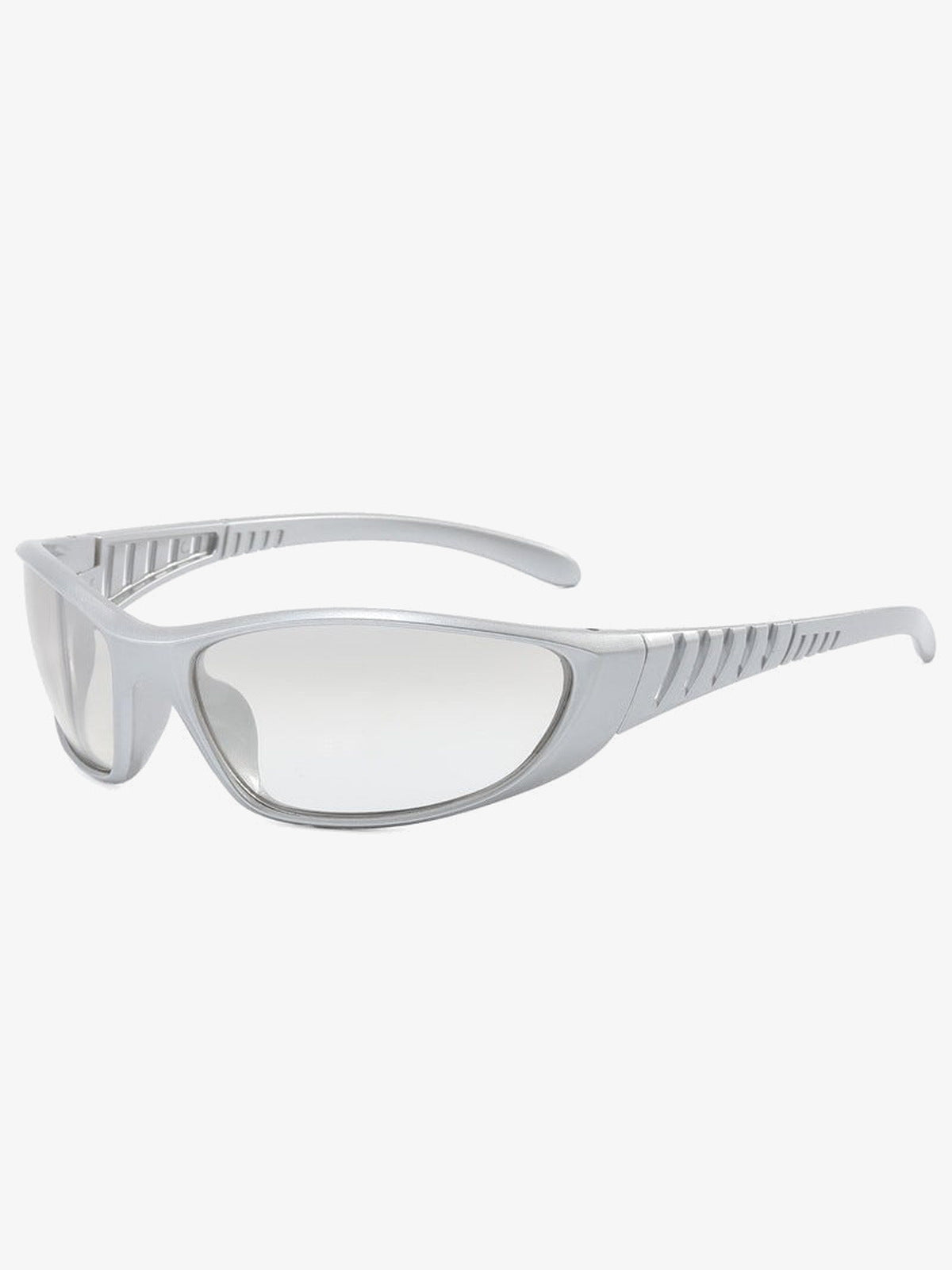 Wrap Sport-Sonnenbrille – Silber / klare Gläser | XoKool