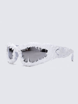 Gafas de sol con montura fundida – Montura blanca, vista en ángulo | XoKool