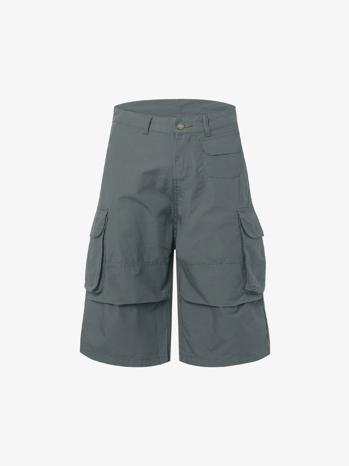 Grey Green Ripstop Cargo Shorts – Gray Green, front view | XoKool