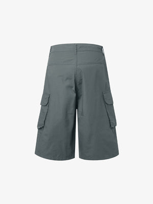 Grey Green Ripstop Cargo Shorts – back view | XoKool