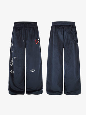 Velour sweatpants – Front and back side by side | XoKool