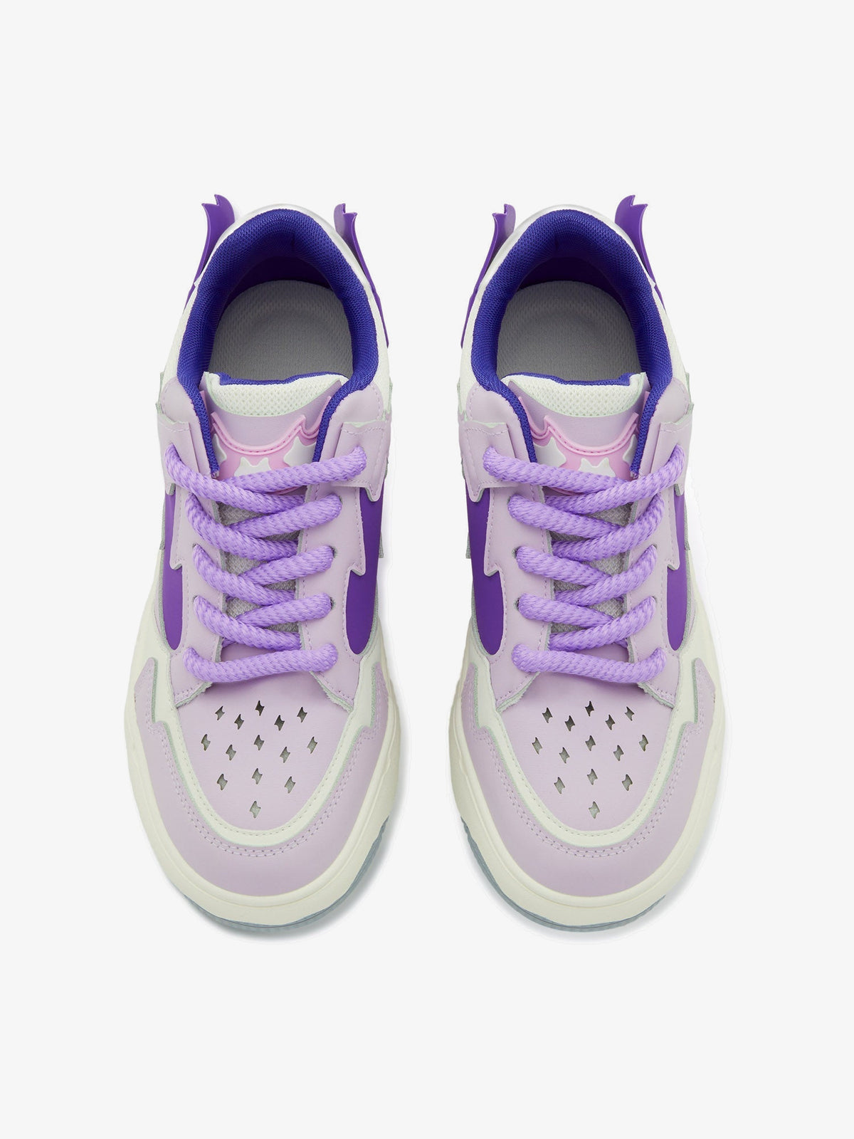 Lightning Bolt Skate Schuhe – Flieder Lila, Paar von oben | XoKool