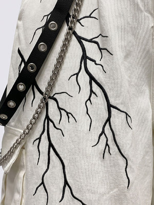 Cargoshorts mit Blitz-Print – Blitz-Grafik und Band Nahaufnahme | XoKool