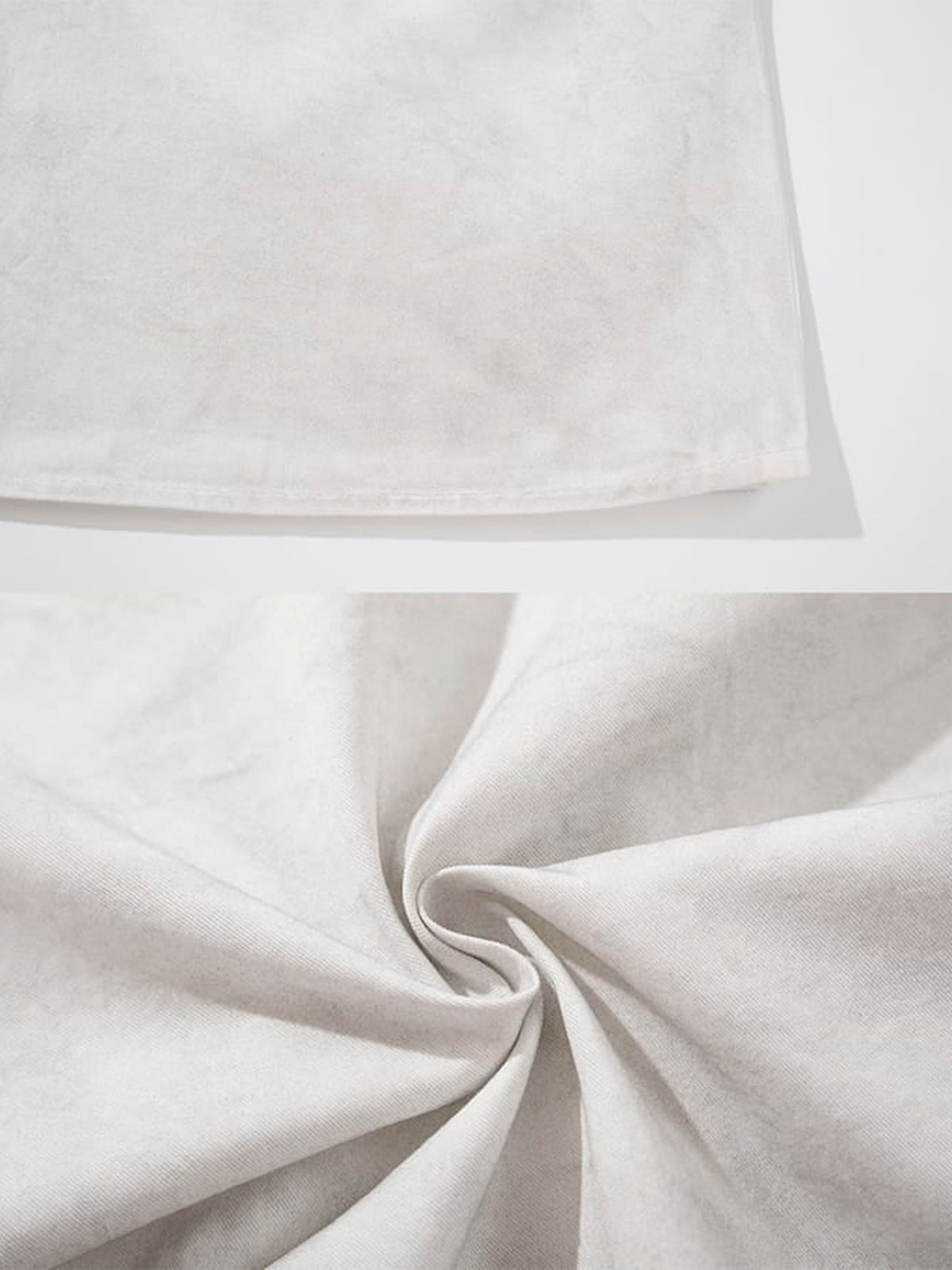 Button-Up-Hemd mit Collage-Print – Saum und Stofffall im Detail | XoKool