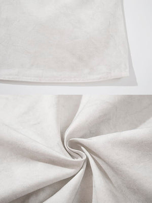 Button-Up-Hemd mit Collage-Print – Saum und Stofffall im Detail | XoKool