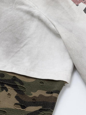 Camo Layered T-Shirt – Schulter-Layer Nahaufnahme | XoKool