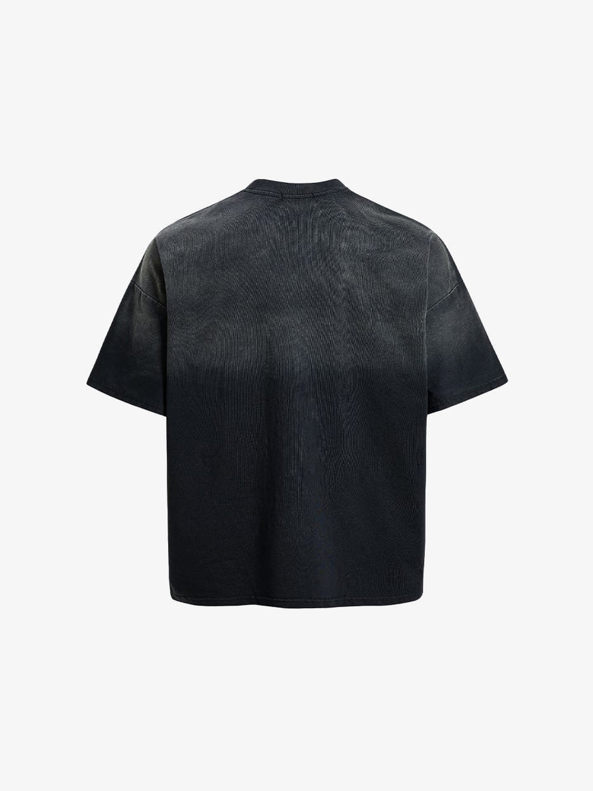Ombre distressed tee – Black Ombre, back view | XoKool