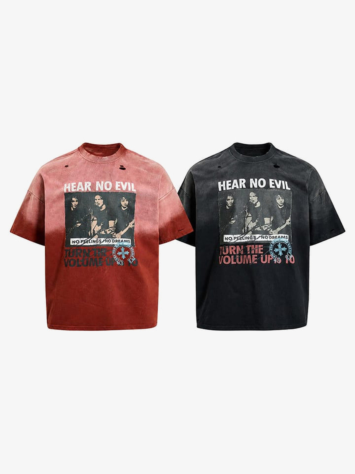 Ombre distressed tee – both colours | XoKool