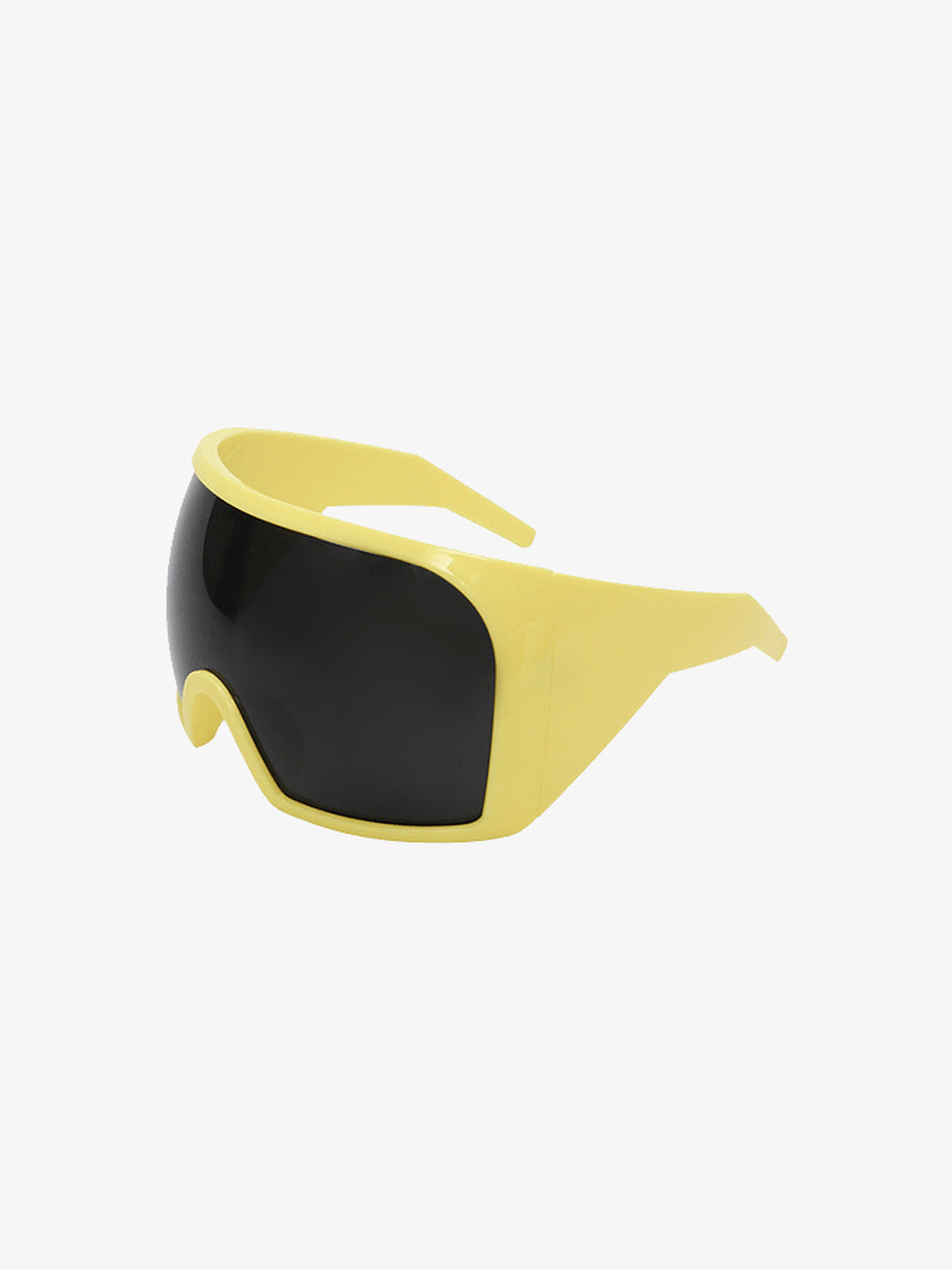 Shield wrap sunglasses – Yellow, angled view | XoKool