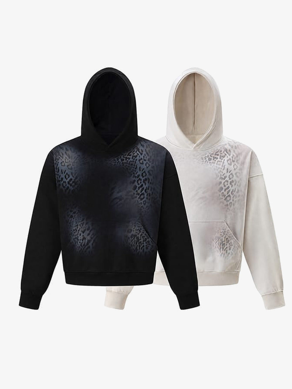 Leopard print hoodie – black and cream together | XoKool