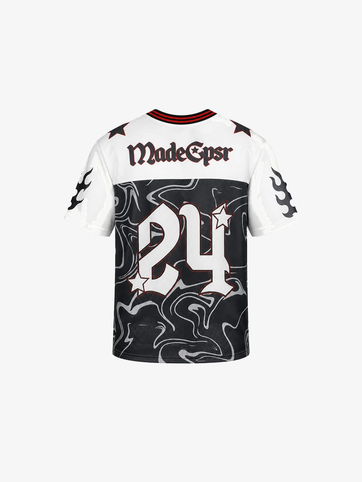 Oversized Mesh Football Jersey with Number 24 Print – back view | XoKool