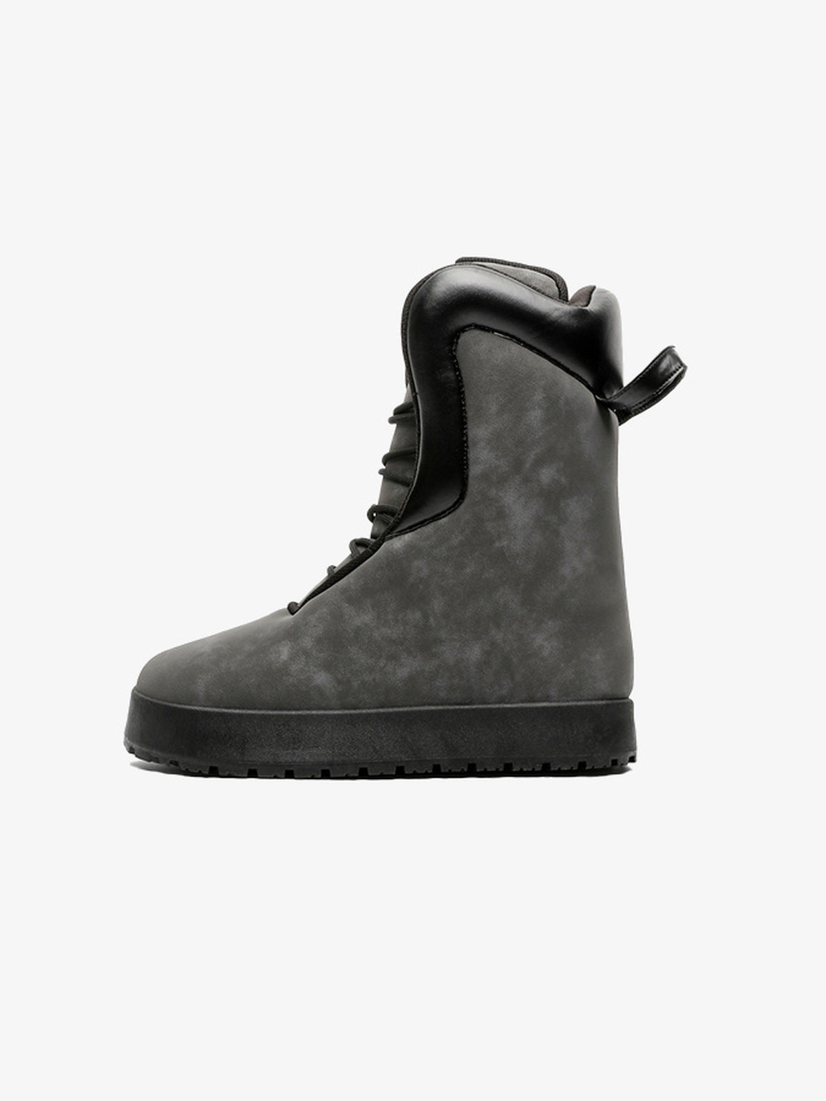 Botas puffer – gris ante, vista lateral | XoKool