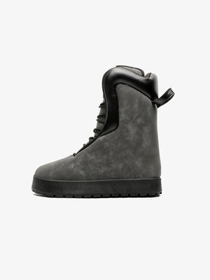 Botas puffer – gris ante, vista lateral | XoKool