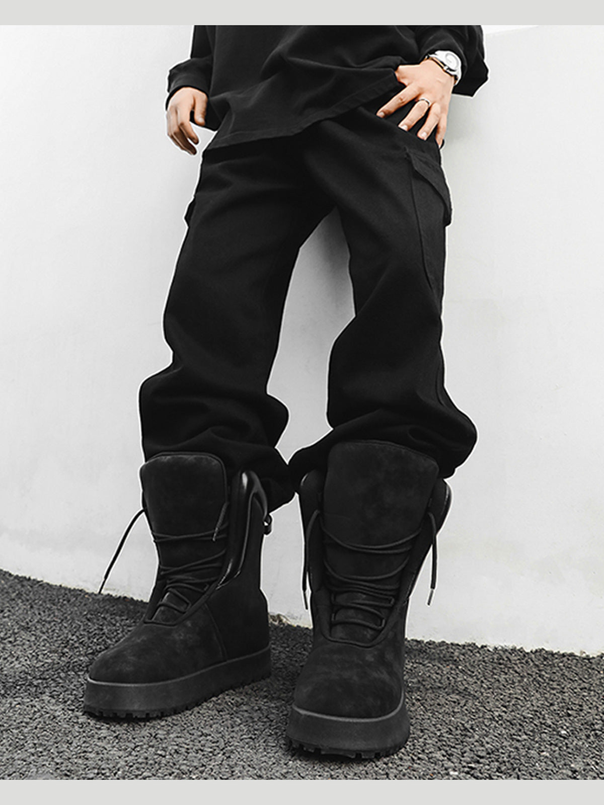 Botas puffer – en modelo, ante negro | XoKool