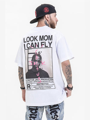 T-Shirt mit Fotoprint – am Model, Weiß, Rückseite | XoKool
