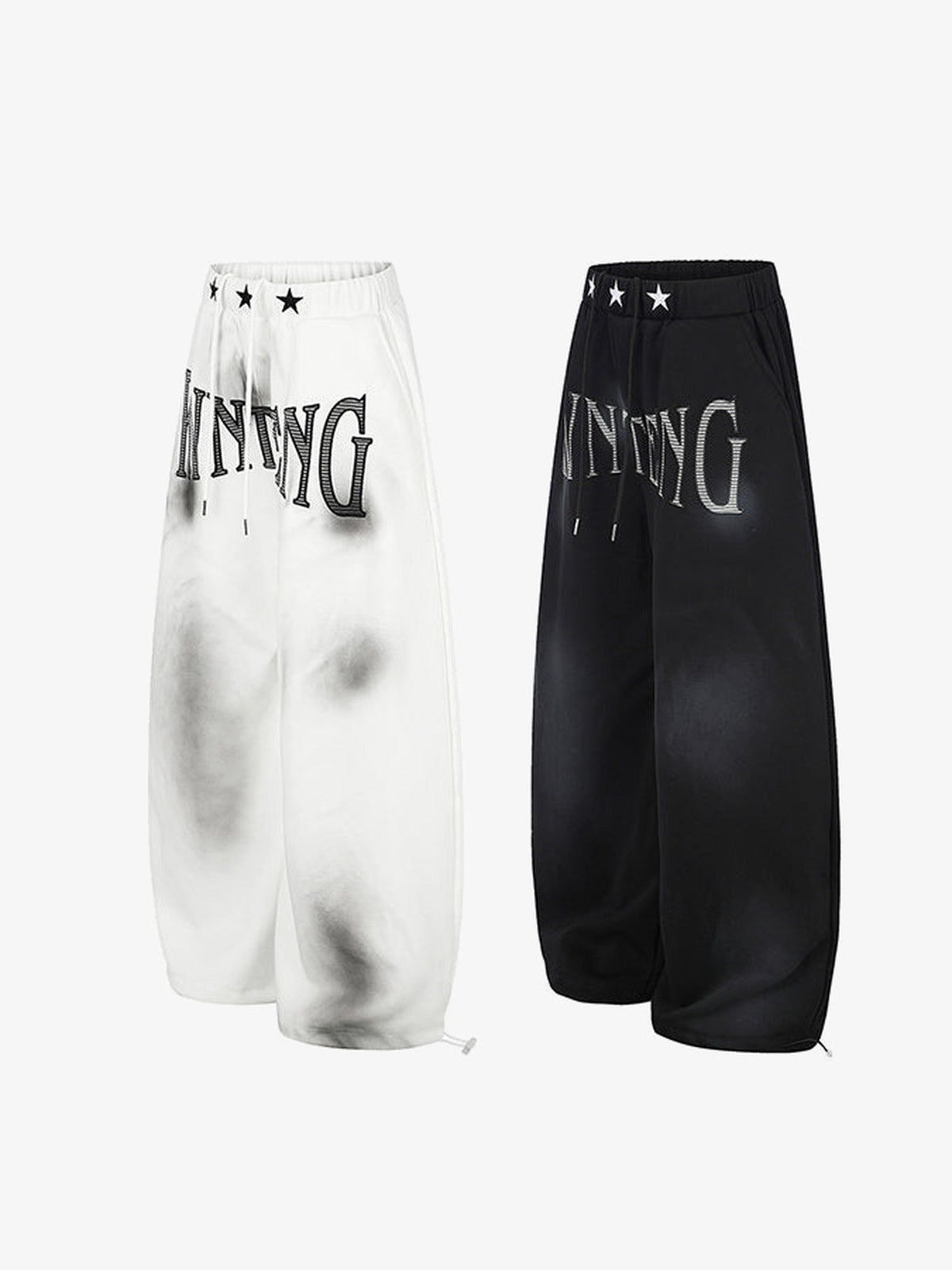 Oversized Jogginghose – Weiß und Schwarz nebeneinander | XoKool