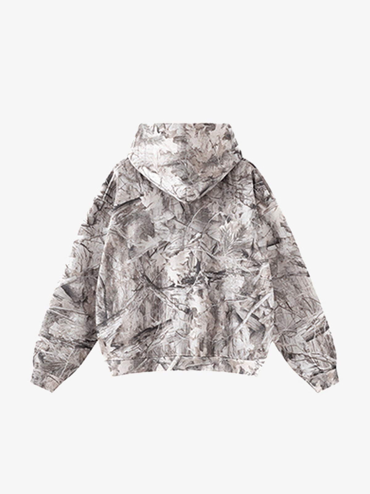 Hoodie oversize de camuflaje de árboles blanco – vista trasera | XoKool