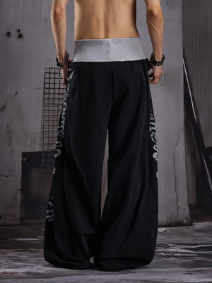 Pantalones deportivos oversize – Negro, espalda en modelo | XoKool
