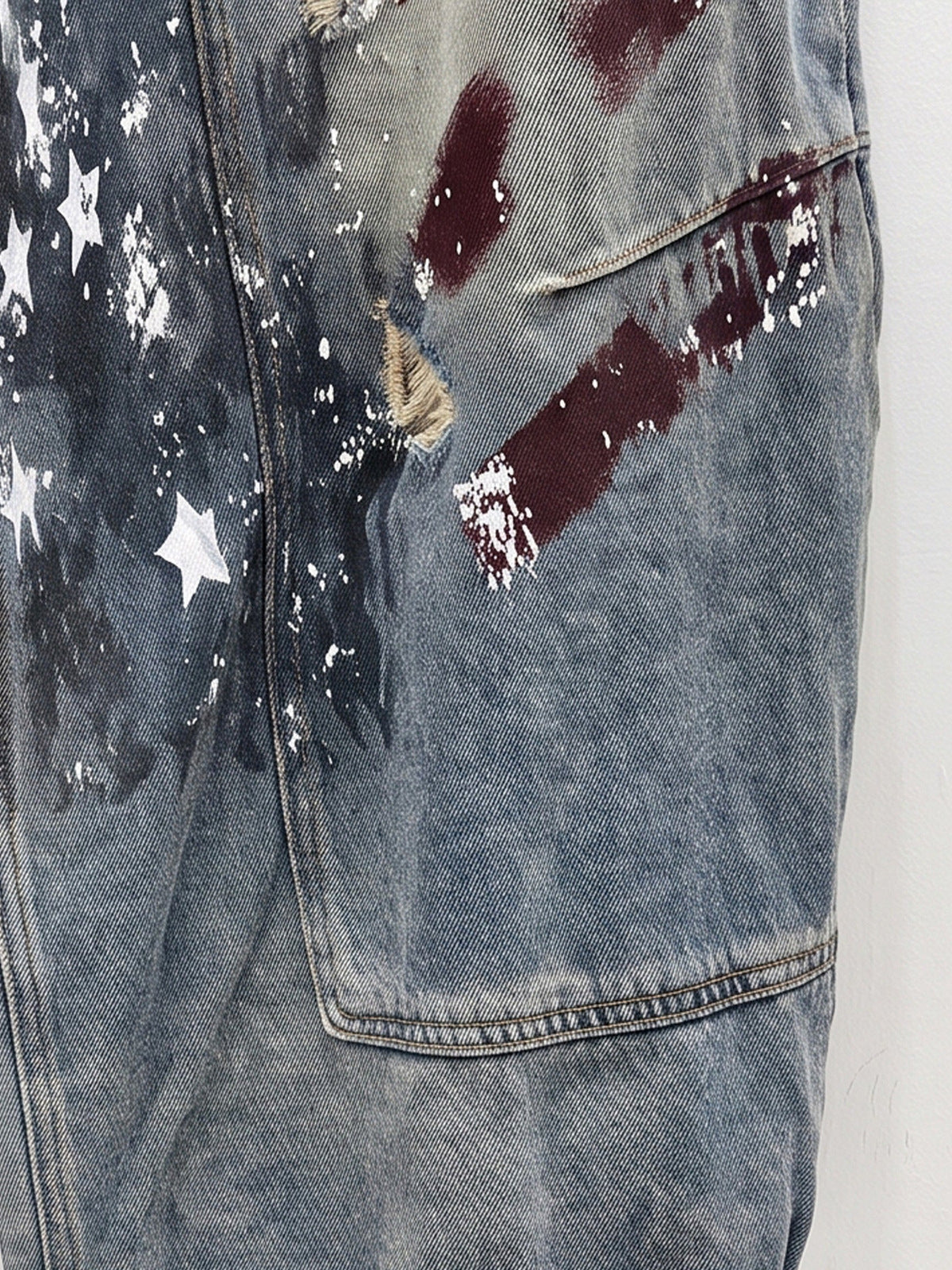 Paint Splatter Jeans – Stern- und Streifen-Farbspritzer im Detail | XoKool
