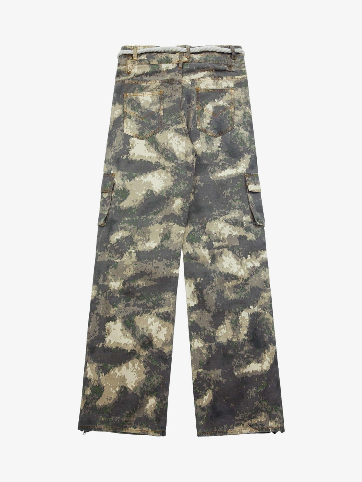 Washed Camo Cargohose – Rückseite flach | XoKool
