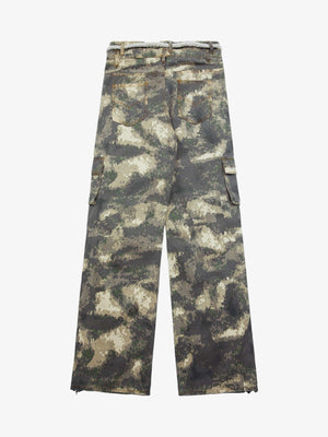 Washed Camo Cargohose – Rückseite flach | XoKool